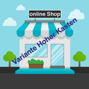 eShop Hoher Kasten - eShop mit Produkten mit 2-3 Varianten